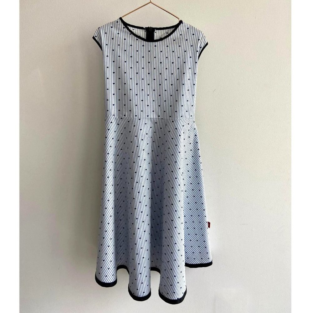 Redfish Kids Girls' A-Line Blue Striped Cotton Dress